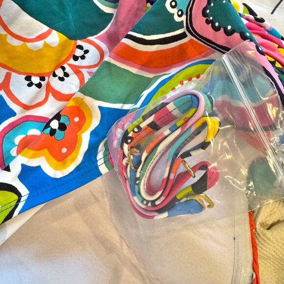 Bleu by Rod Beattie Printed Twist Bandeau Tankini Top Size 12 Multicolor NWT - Picture 10 of 12